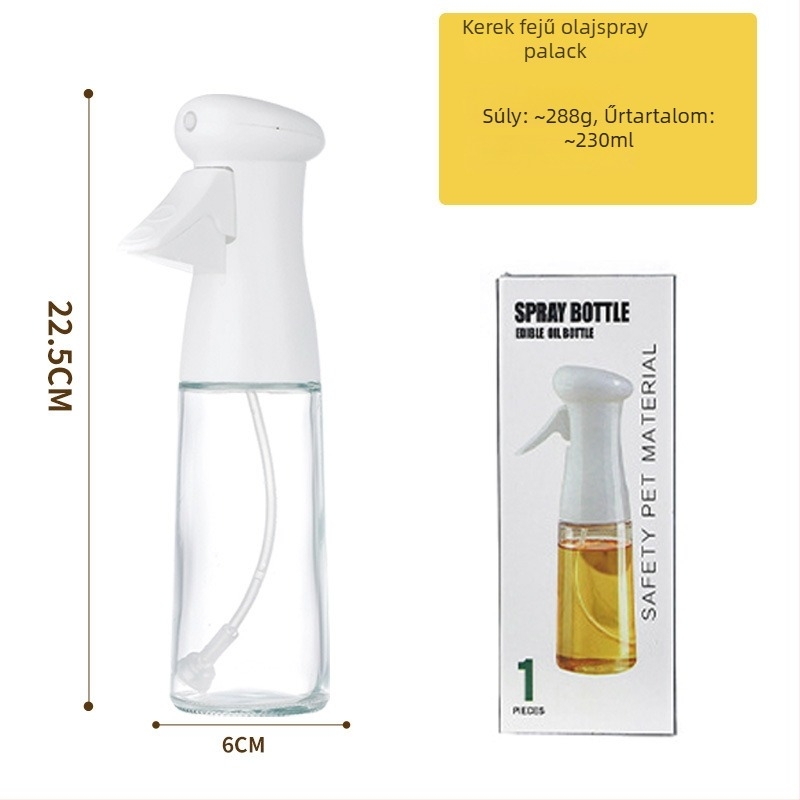Üvegből készült olajspray palack, frissített modell, konyhai olajpermetező, szójaszósz és ecet számára, szivárgásmentes, permetezés-szabályozás