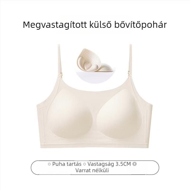 Varrás nélküli, láthatatlan melltartó, nude hátsó rész, vékony formázott kosarak, nylon-zselés anyag