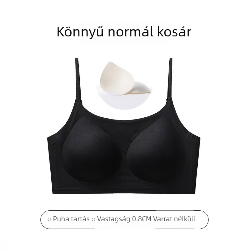 Varrás nélküli, láthatatlan melltartó, nude hátsó rész, vékony formázott kosarak, nylon-zselés anyag