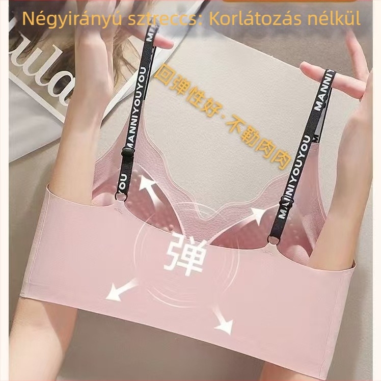Nyáron hordható varrás nélküli melltartó-camiszola kis mellekhez, formázó és támasztó, vastag formázott kosárral (3/4)