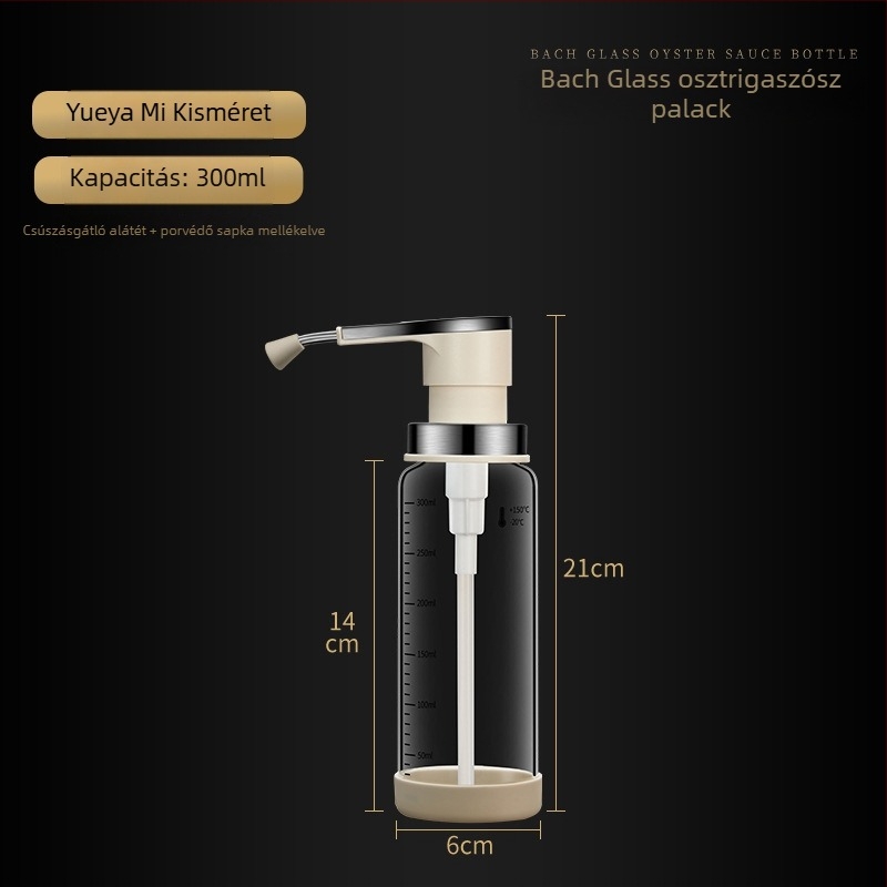 Boroszilíkat üveg osztriga szószhoz vákuumpumpával és préselővel a paradicsomszószhoz
