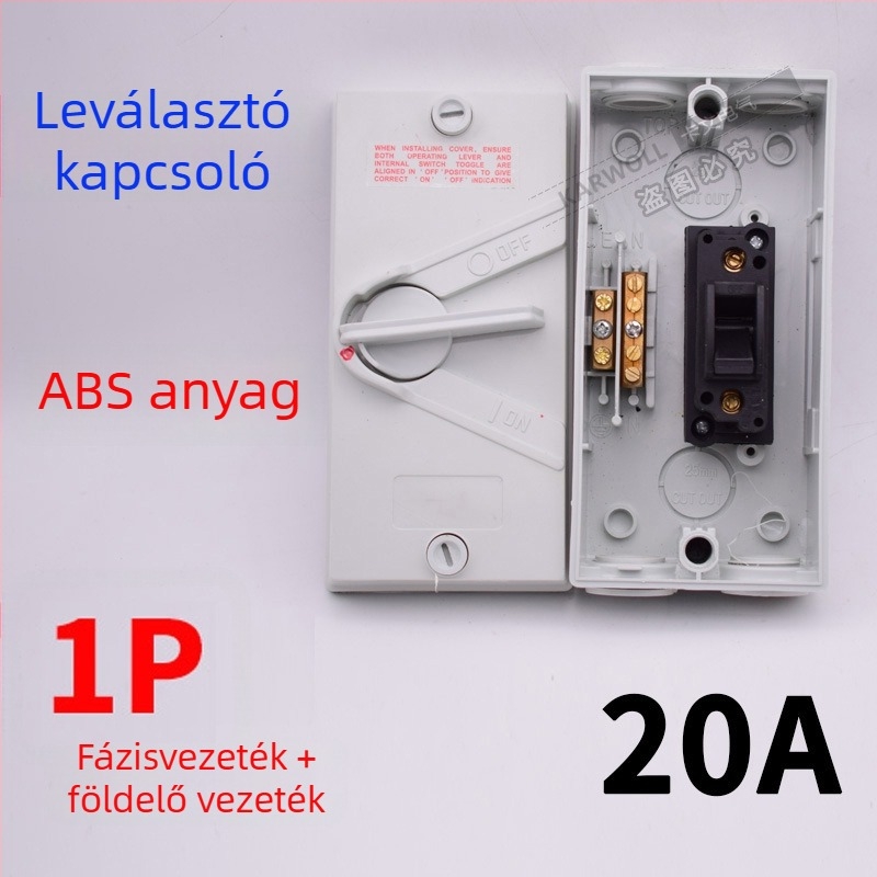 UKF vízálló terhelés-szigetelő kapcsoló 220/380V, kültéri esővédett forgókapcsoló 234P20/35/63A kimenet