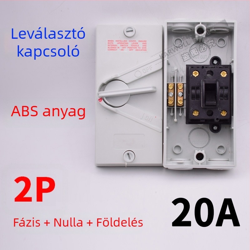 UKF vízálló terhelés-szigetelő kapcsoló 220/380V, kültéri esővédett forgókapcsoló 234P20/35/63A kimenet