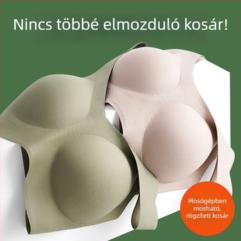 Drót nélküli sportmelltartó kis méretű mellekhez, formázott 3/4-es kosár, integrált top-stílus, rögzített kosarak, légáteresztő hátsó rész