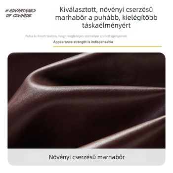 Valódi bőrből készült női táska, magas színvonalú kereszttáska vállon fedéllel, retro első réteg marhabőrből, niche design mindennapi használatra