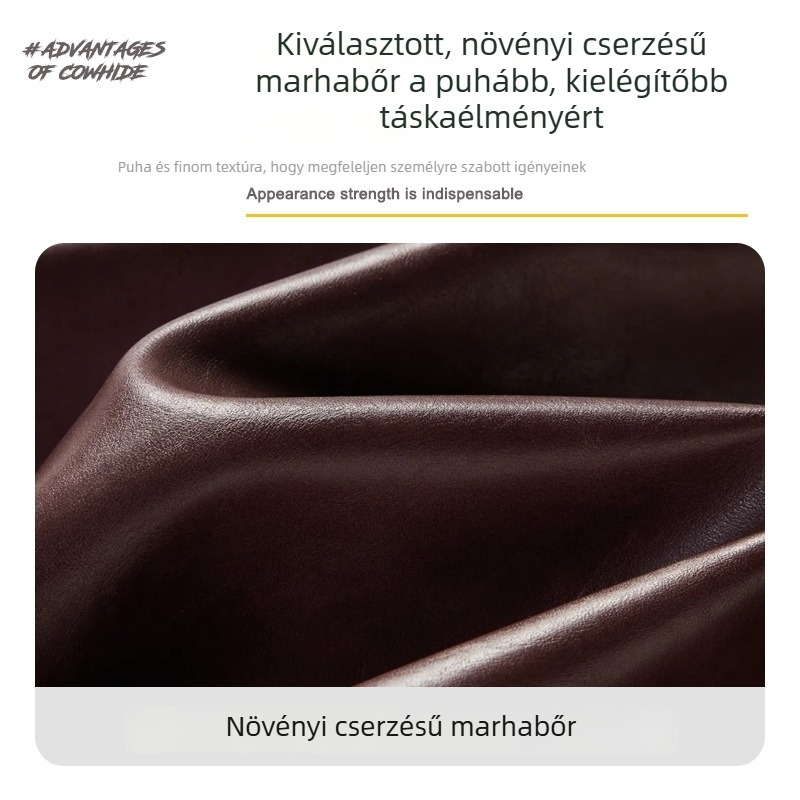 Valódi bőrből készült női táska, magas színvonalú kereszttáska vállon fedéllel, retro első réteg marhabőrből, niche design mindennapi használatra