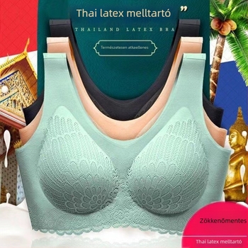 Csipkés thai latex sportmelltartó egybeépített, varrás nélküli, vezeték nélküli, futáshoz, kis mell számára