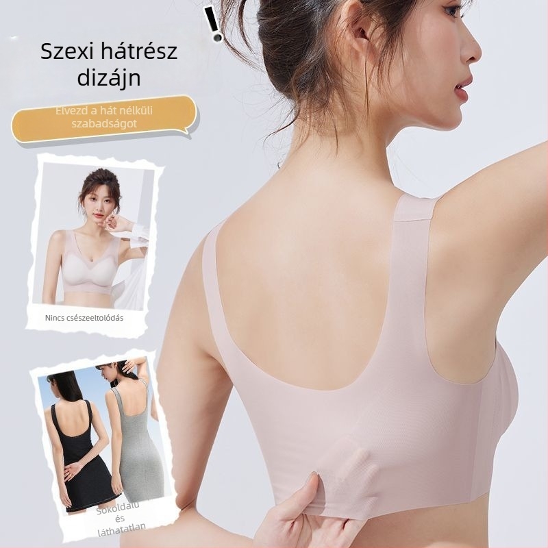Varrás nélküli női fehérnemű, mellény-stílusú, koreai stílus, acélgyűrű nélkül, kis mellekhez, push-up hatás, vékony és kényelmes, géppel mosható