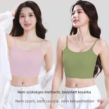 Egy darabos párnázott sportmelltartó beépített kosarakkal, egyrészes top, varrat nélküli hátsó rész, belső ruházat