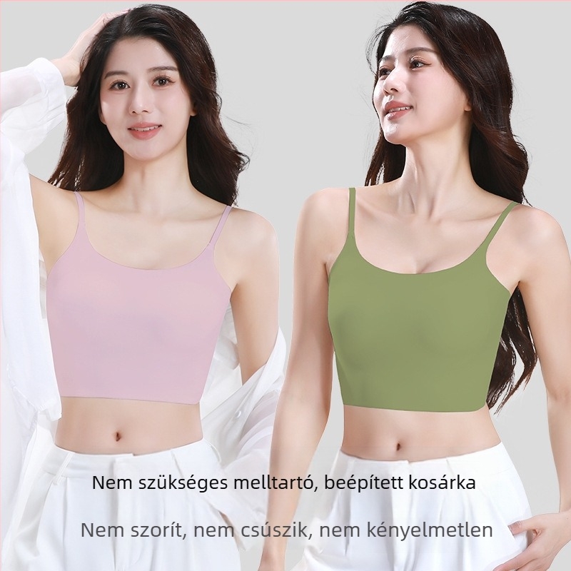 Egy darabos párnázott sportmelltartó beépített kosarakkal, egyrészes top, varrat nélküli hátsó rész, belső ruházat