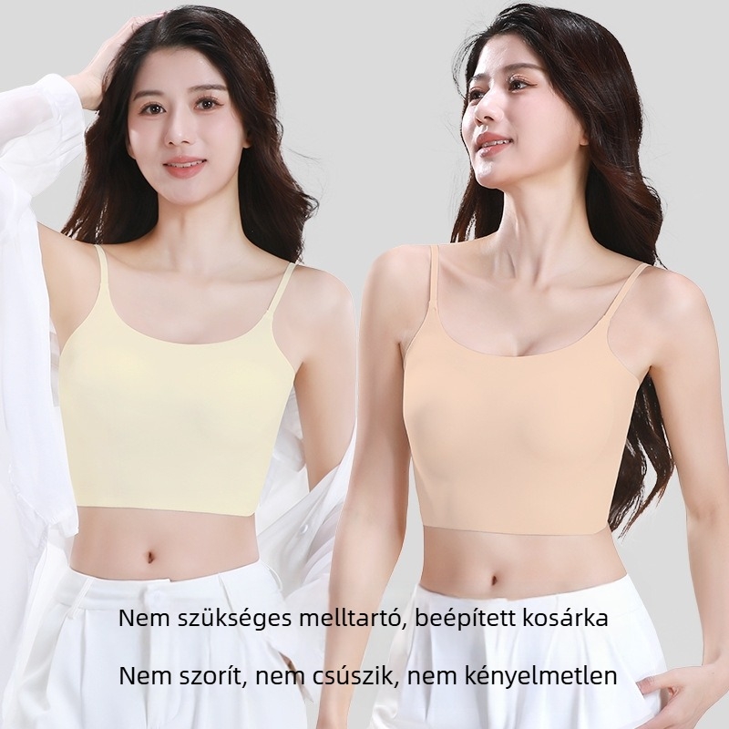 Egy darabos párnázott sportmelltartó beépített kosarakkal, egyrészes top, varrat nélküli hátsó rész, belső ruházat