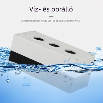 BX1 Gombvezérlő doboz — Ipari felhasználásra vízálló gombjelző doboz, 22 mm, vészleállítás, porálló, 12345 lyukú kapcsoló doboz