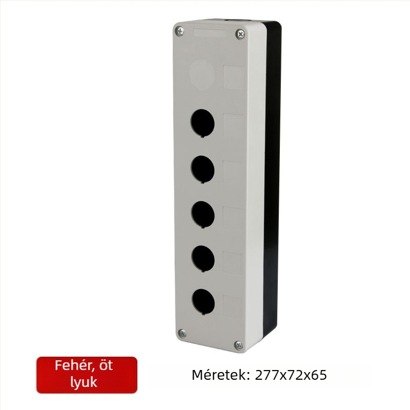 BX1 Gombvezérlő doboz — Ipari felhasználásra vízálló gombjelző doboz, 22 mm, vészleállítás, porálló, 12345 lyukú kapcsoló doboz