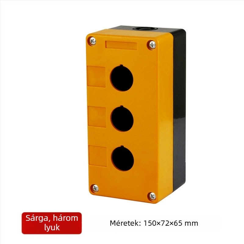 BX1 Gombvezérlő doboz — Ipari felhasználásra vízálló gombjelző doboz, 22 mm, vészleállítás, porálló, 12345 lyukú kapcsoló doboz