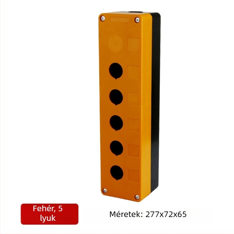 BX1 Gombvezérlő doboz — Ipari felhasználásra vízálló gombjelző doboz, 22 mm, vészleállítás, porálló, 12345 lyukú kapcsoló doboz