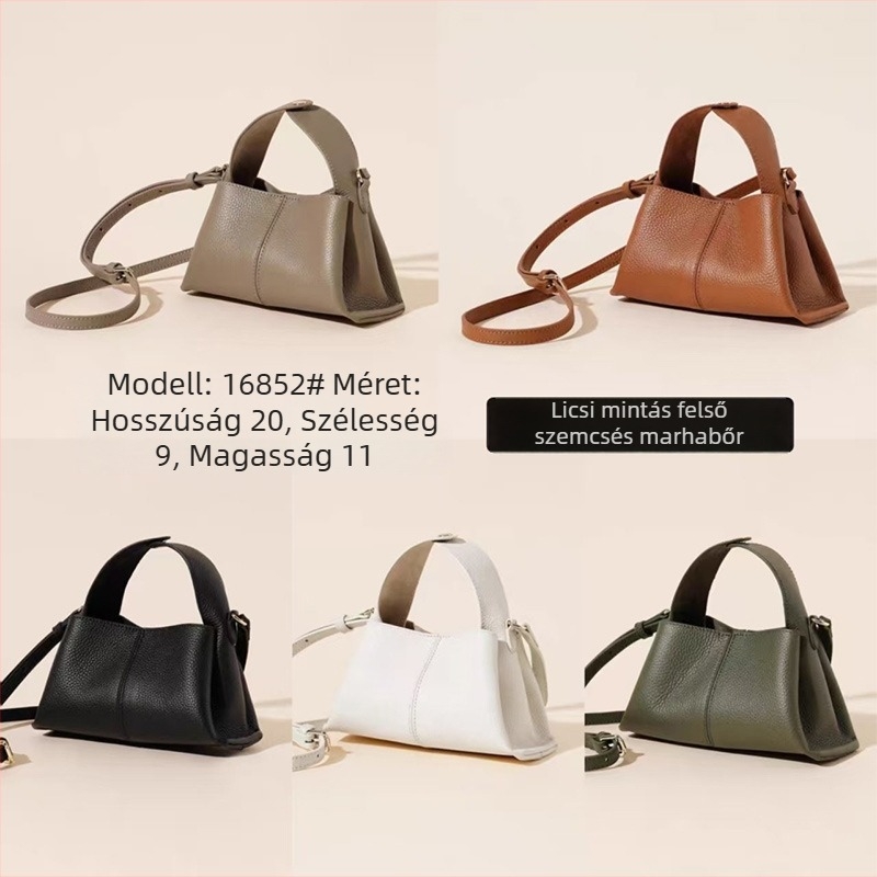 Valódi bőrből készült kis táska, 2025 nyár, modern, sokoldalú váll- és crossbody táska nőknek