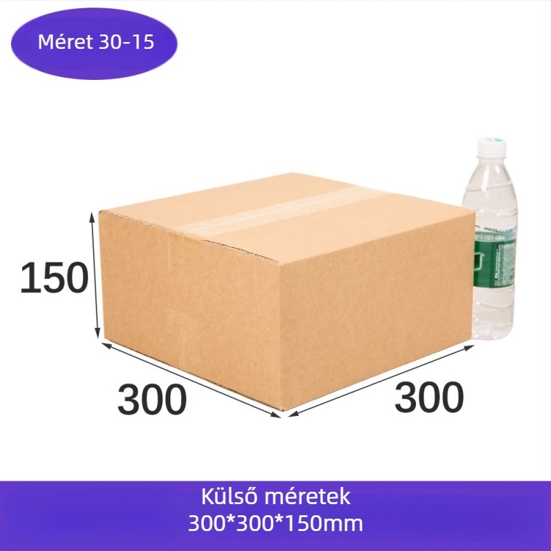 Félmagasságú négyszögletes doboz, rendkívül merev hullámkarton, sík csomagolás szállításhoz