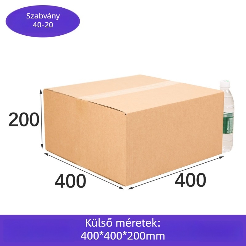Félmagasságú négyszögletes doboz, rendkívül merev hullámkarton, sík csomagolás szállításhoz