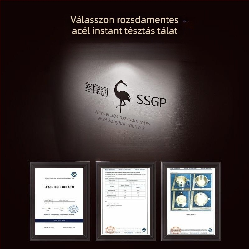 SSGP 304 rozsdamentes acél termoszigetelt tál tésztaételhez fedővel – nagy ebéddoboz kollégiumi szobához