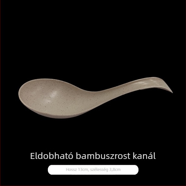 Egyszer használatos étkészlet bambuszrostból, négy részes, magas minőségű, biológiailag lebomló, élelmiszerbiztonságos