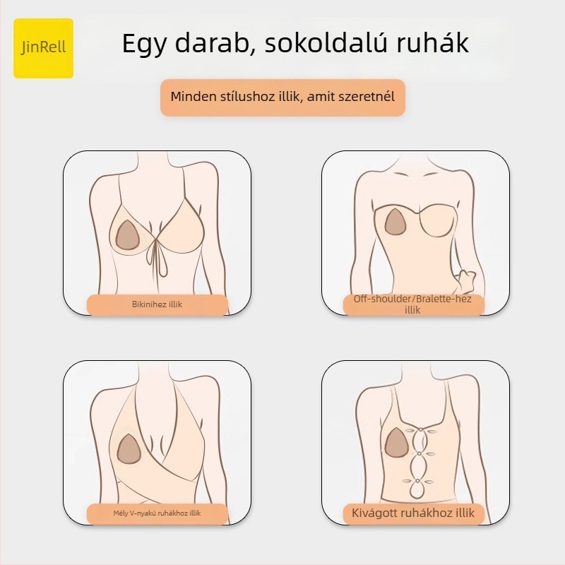 Szilikon melltapasz - ultra vékony, észrevehetetlen, nyommentes, emelő hatású, csepp alakú