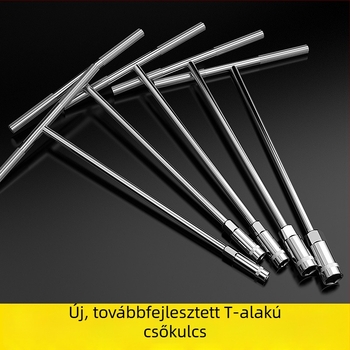 Kézi T-alakú dugókulcs 6–19 mm, többször használható külső hatszögű kulcs autók és motorkerékpárok javításához