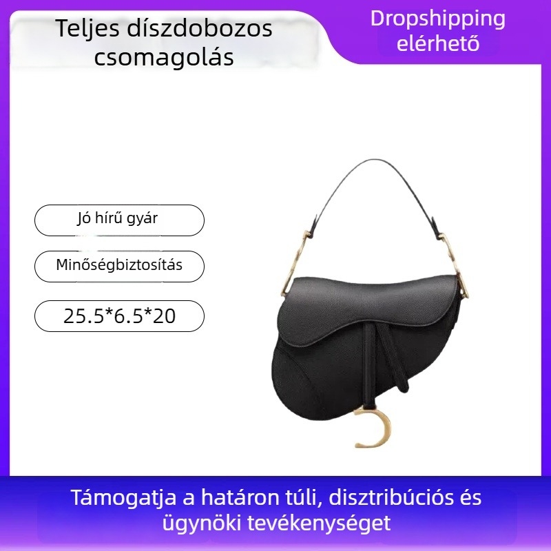 Új, kiváló minőségű nyeregtáska nőknek — divatos, klasszikus válltáska, retro crossbody
