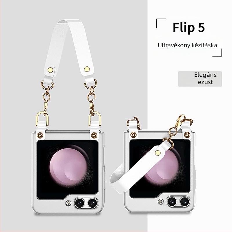 GKK Új modell ultra vékony tok Samsung Z Flip5-höz – nőies, kreatív divat tok