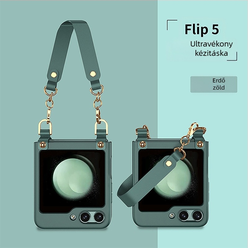 GKK Új modell ultra vékony tok Samsung Z Flip5-höz – nőies, kreatív divat tok