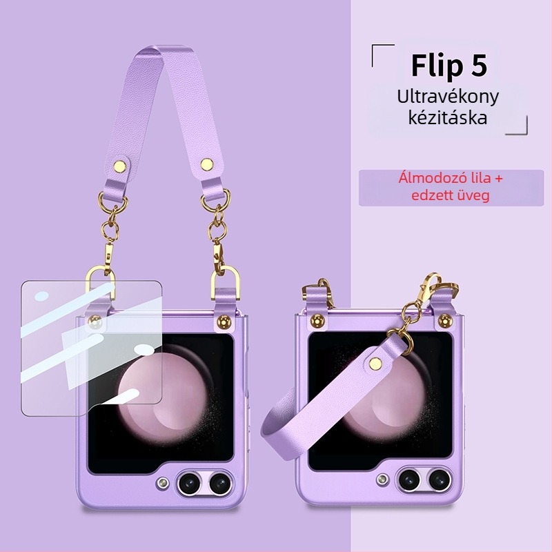 GKK Új modell ultra vékony tok Samsung Z Flip5-höz – nőies, kreatív divat tok