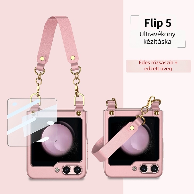 GKK Új modell ultra vékony tok Samsung Z Flip5-höz – nőies, kreatív divat tok