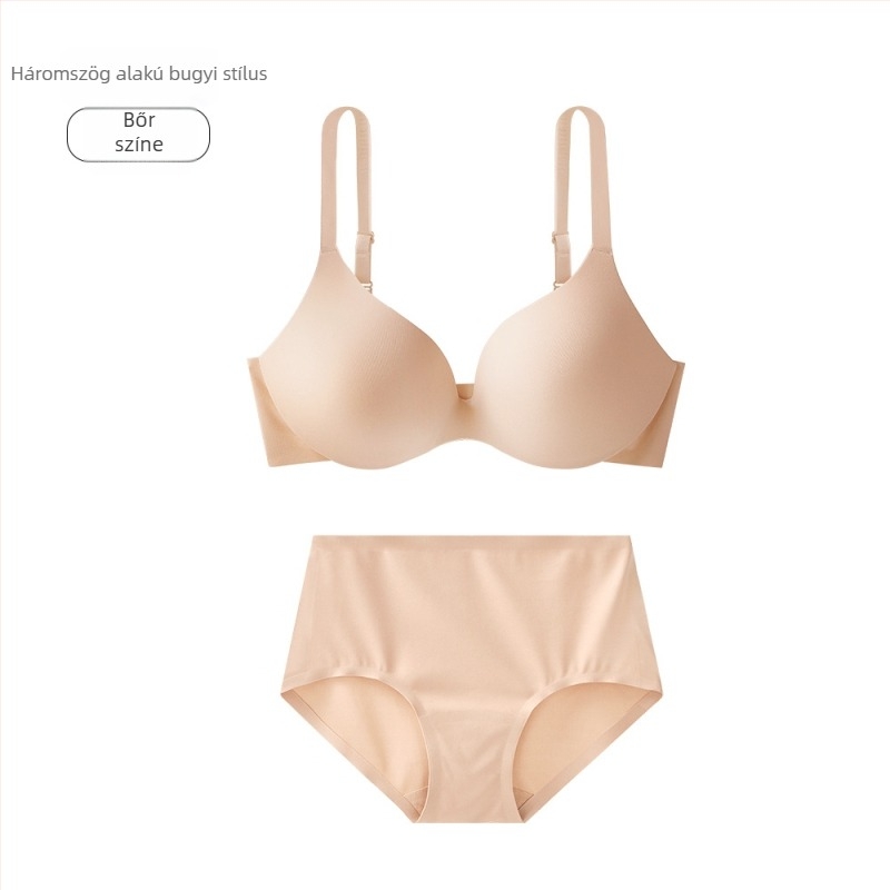 Kis méretű push-up melltartó és alsónemű szett, könnyű, varrás nélküli fehérnemű, japán stílusú minimalistikus melltartó és alsónemű nőknek