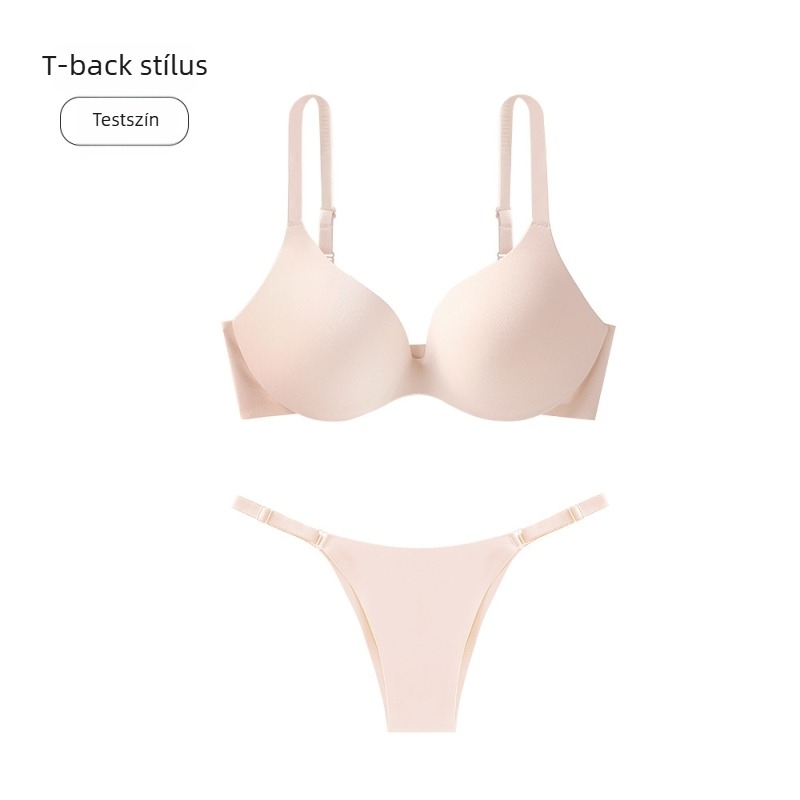 Kis méretű push-up melltartó és alsónemű szett, könnyű, varrás nélküli fehérnemű, japán stílusú minimalistikus melltartó és alsónemű nőknek