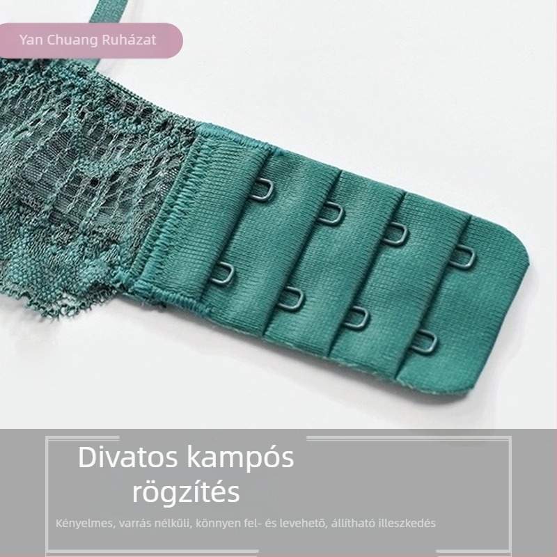Csipkés melltartó szett őszi–téli időszakra, varrás nélküli push-up a kis mellekhez, emelés és formázás