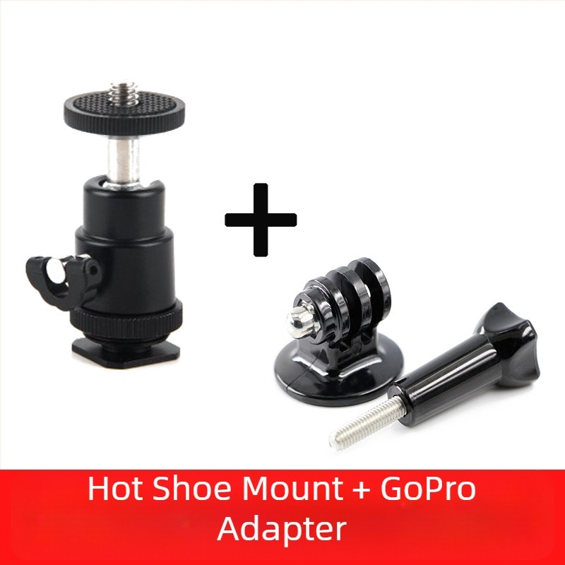 Fémes telefonstabilizátor hot shoe-hoz, univerzális gömbfej és E-formájú csipesz, 360°