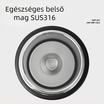 316-os rozsdamentes acélból készült kültéri sportos ivópalack egy érintésre nyíló kupakkal, szívószállal és hordozó pánttal