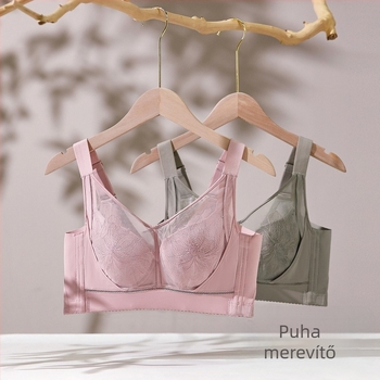 Plus-size női melltartó készlet: vékony kosár, kényelmes és légáteresztő, push-up, drótos, CD