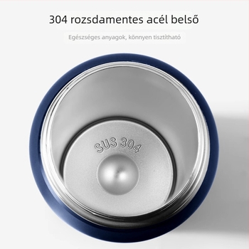 Rozsdamentes acélból készült sportos vízpalack otthonra és irodába, modern minimalista dizájn, közvetlen inni kávéval és tejjel, kerékpározáshoz