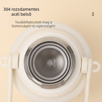 Kültéri nagy kapacitású termoszcsésze, 304 rozsdamentes acélból, tea–víz szétválasztás, hordozható sportos palack