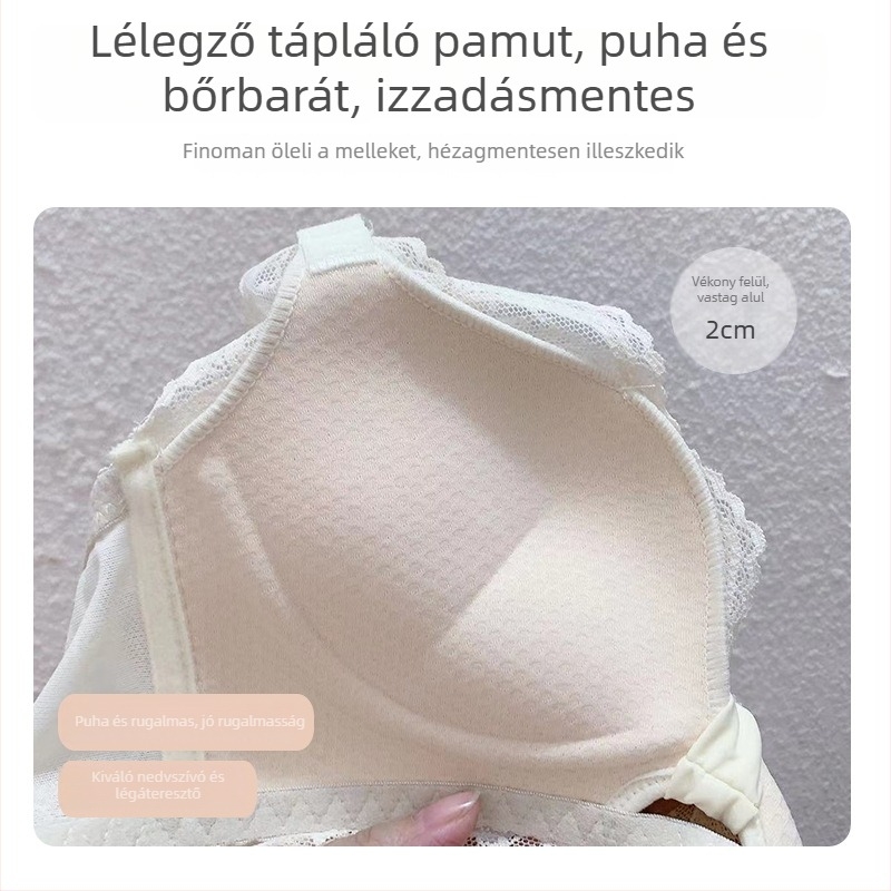 Szexi csipkés fehérnemű szett kis mellekhez, push-up, merevítő nélkül, állítható vállpántok, őszi-téli új modell