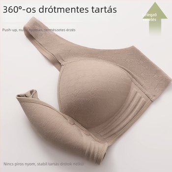 Új jacquard mintás, nagyméretű női melltartó, merevítő nélküli, mellény-stílus, fix kosár, sima elülső rész és formázott hátsó rész