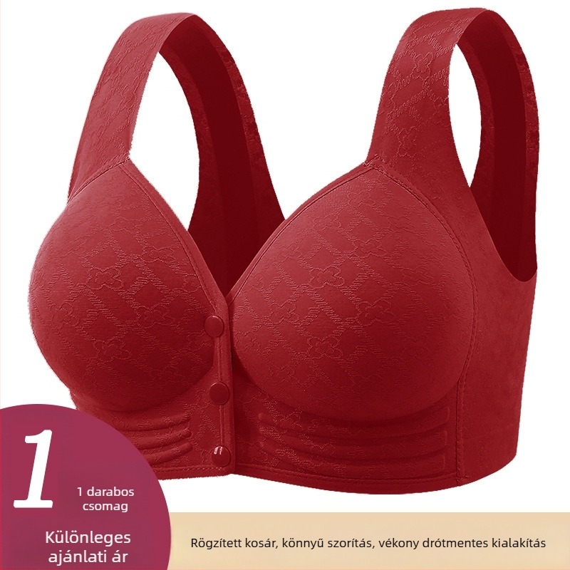 Új jacquard mintás, nagyméretű női melltartó, merevítő nélküli, mellény-stílus, fix kosár, sima elülső rész és formázott hátsó rész