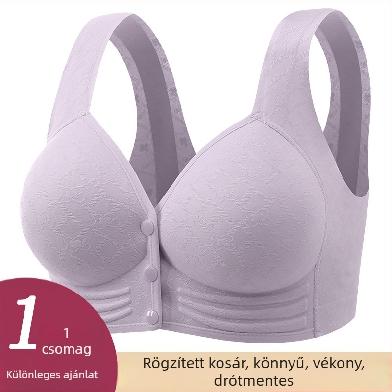 Új jacquard mintás, nagyméretű női melltartó, merevítő nélküli, mellény-stílus, fix kosár, sima elülső rész és formázott hátsó rész