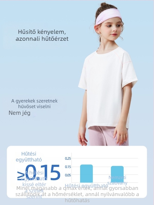 Gyermekeknek szóló nyári rövid ujjú, gyorsan száradó, légáteresztő sportos póló, uniszex
