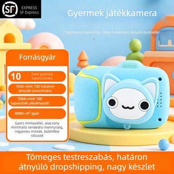 X11 Gyermekeknek szánt személyre szabott mini rajzfilm digitális kamera – hordozható HD játékkamera SLR-stílusú