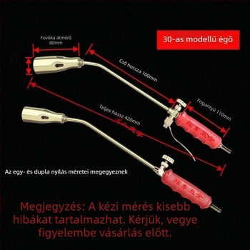 Folyékony gáz lángolópisztoly, vízálló, magas hőmérsékletű, húsok égetésére és a sertés szőrzetének és patáinak égetésére