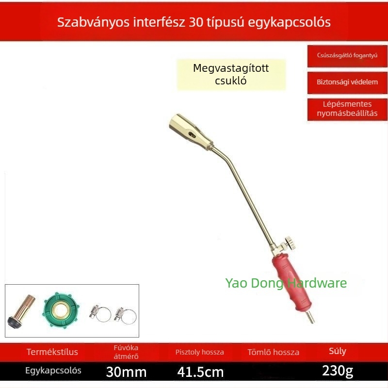 Folyékony gáz lángolópisztoly, vízálló, magas hőmérsékletű, húsok égetésére és a sertés szőrzetének és patáinak égetésére