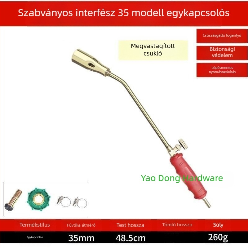 Folyékony gáz lángolópisztoly, vízálló, magas hőmérsékletű, húsok égetésére és a sertés szőrzetének és patáinak égetésére