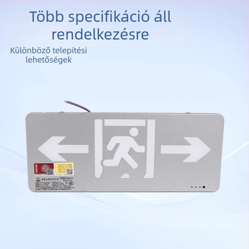Tűzvédelmi vészvilágítás kijárati jelzéssel és lépcsőfolyosó indikátorral