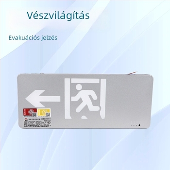 Tűzvédelmi vészvilágítás kijárati jelzéssel és lépcsőfolyosó indikátorral